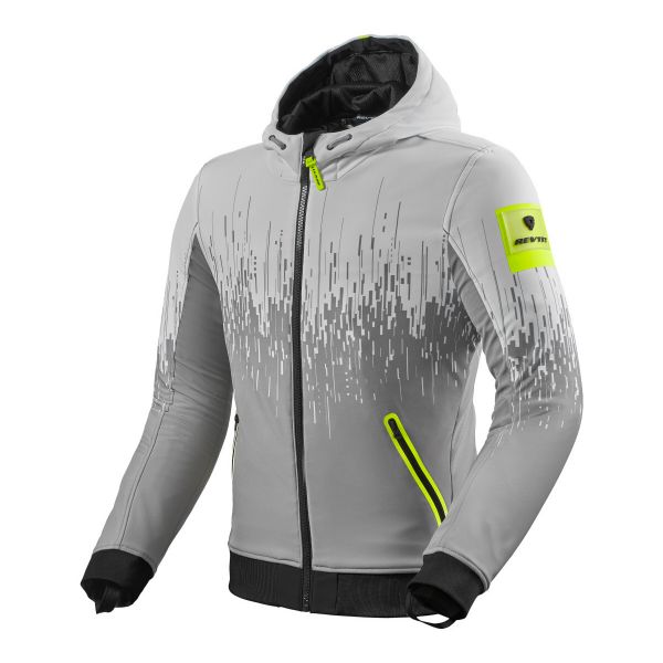 Cazadora moto REV'IT Quantum 2 WB Gris Claro Neon Amarillo