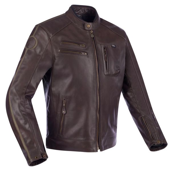 Cazadora moto Segura Devon Brown Kaki