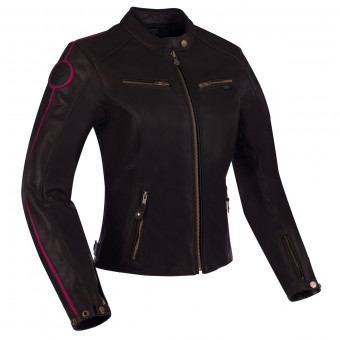 Cazadora moto Segura Lady Devon Black Burgundy