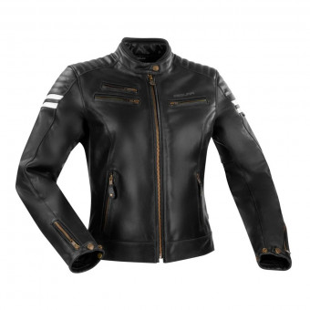 Cazadora moto Segura Lady Funky Black White
