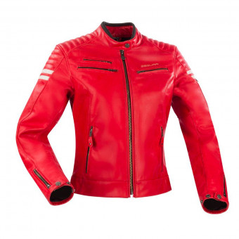 Cazadora moto Segura Lady Funky Red White Cazadora moto Segura Lady Funky Red White