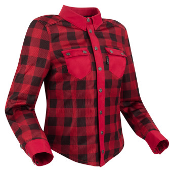 Cazadora moto Segura Lady Jovan Black Red