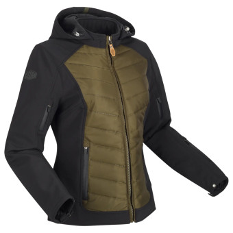 Cazadora moto Segura Lady Natcho 2 Negro Caqui