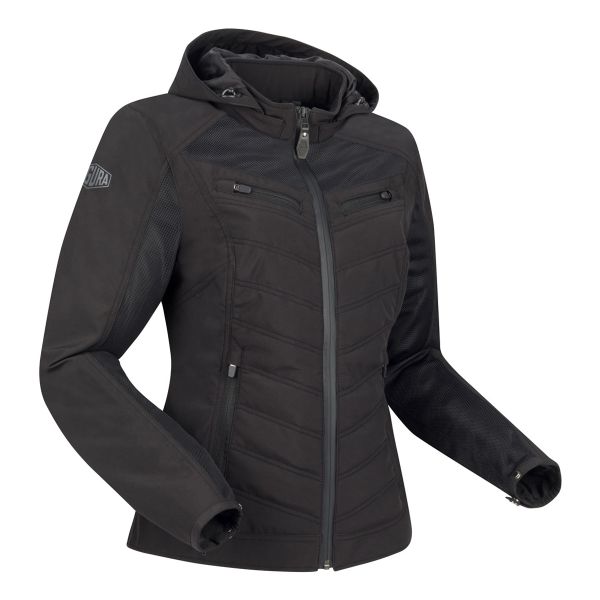 Cazadora moto Segura Lady Natcho Vented Black Grey