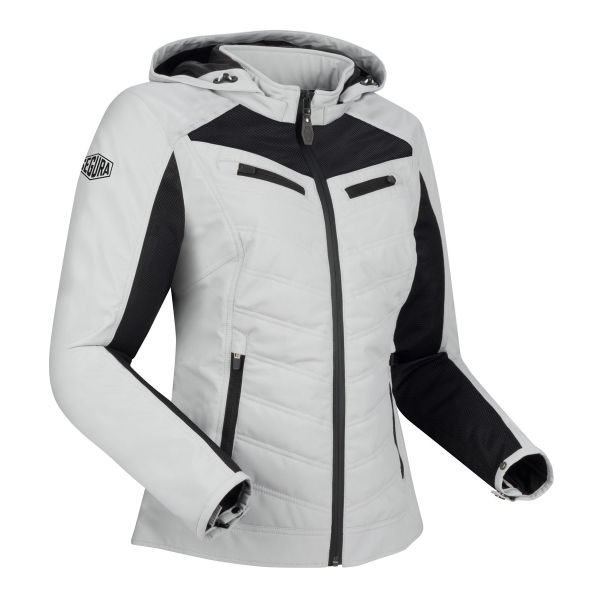 Cazadora moto Segura Lady Natcho Vented Grey White
