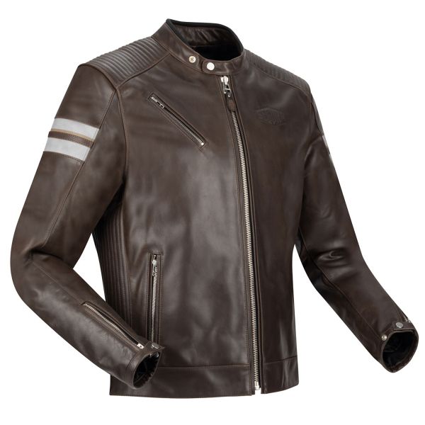 Cazadora moto Segura Romeo Brown White
