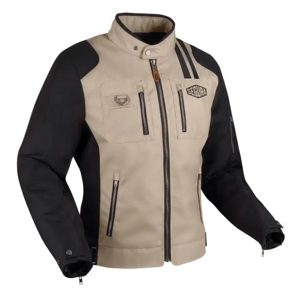 Cazadora moto Segura Scorpio Black Taupe Cazadora moto Segura Scorpio Black Taupe