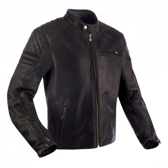 Cazadora moto Segura Track Leather Black