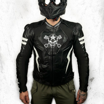Cazadora moto SPARTMOTARD Spartmotard Black White 14