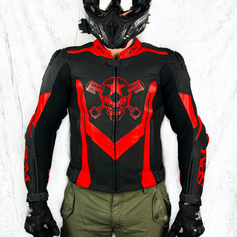 Cazadora moto SPARTMOTARD SPM Stars Red 13