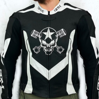 Cazadora moto SPARTMOTARD SPM Stars White 12