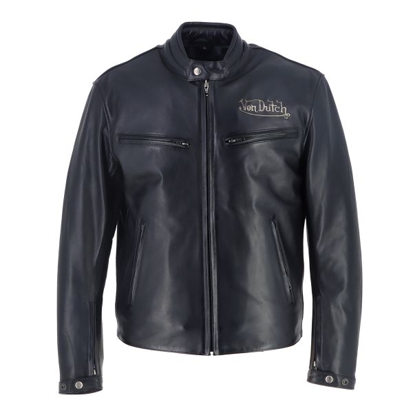 Cazadora moto Von Dutch Basic Leather Rag Black