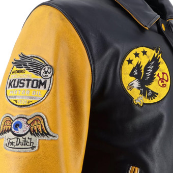 Von Dutch Brooklyn Leather Wash Negro Amarillo