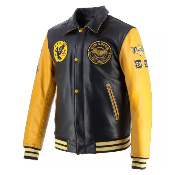 Von Dutch Brooklyn Leather Wash Negro Amarillo