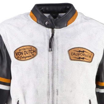 Von Dutch California Air Cuero Blanco Negro Oro