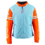 Cazadora moto Von Dutch California Girl Air Mesh Azul Cielo Naranja Beige