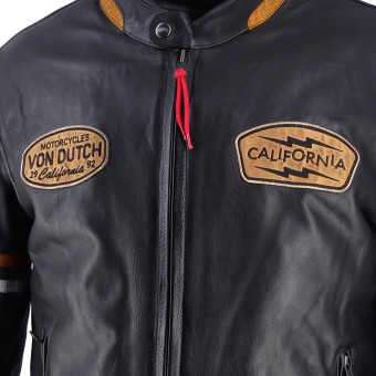 Von Dutch California Cuero Negro Oro Blanco