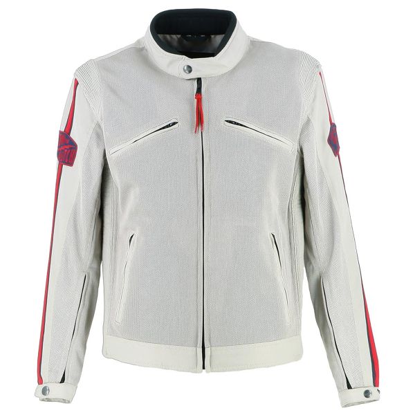 Cazadora moto Von Dutch Fast Air Mesh Plata Rojo Azul