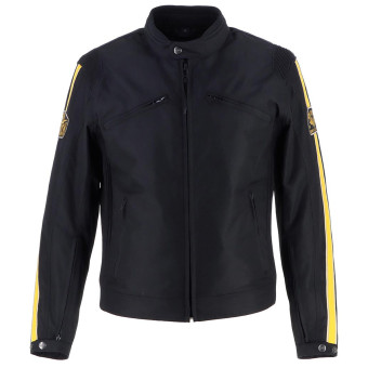 Cazadora moto Von Dutch Fast Negro Amarillo Beige