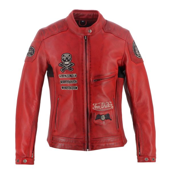 Cazadora moto Von Dutch Pretty Leather Soft Red