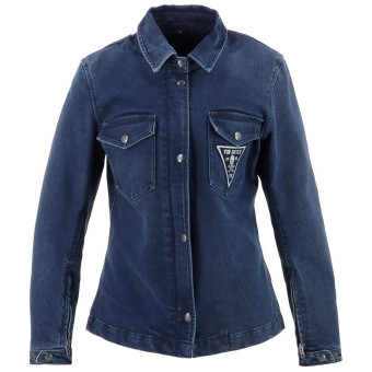 Cazadora moto Von Dutch Pussycat Cotton Denim Azul Sucio