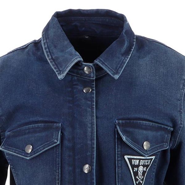 Von Dutch Pussycat Cotton Denim Azul Sucio