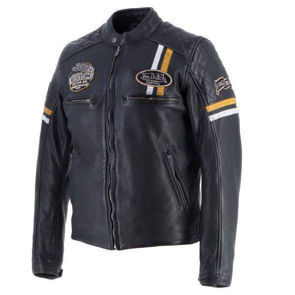 Von Dutch Race Now Cuero Negro Blanco Amarillo