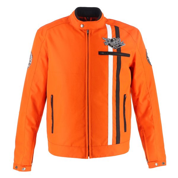 Cazadora moto Von Dutch Speed Racer Tech Orange Black White