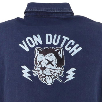 Von Dutch Stray Cat Coton Denim Azul Sucio