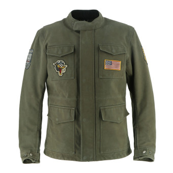 Cazadora moto Von Dutch Warrior Canvas Kaki