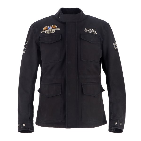 Cazadora moto Von Dutch Warrior Canvas Black