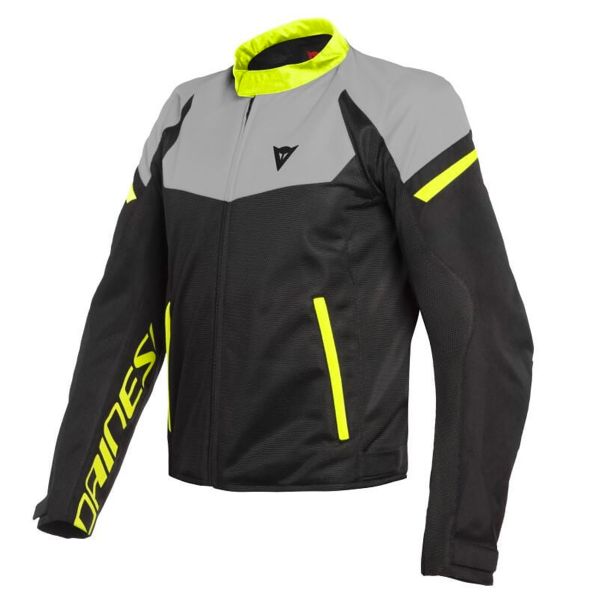 Cazadora moto Dainese Bora Air Black Magnesio Matt Fluo Yellow