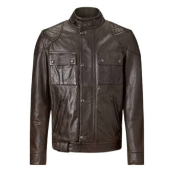 Cazadora moto Belstaff Brooklands Leather Black Brown Cazadora moto Belstaff Brooklands Leather Black Brown