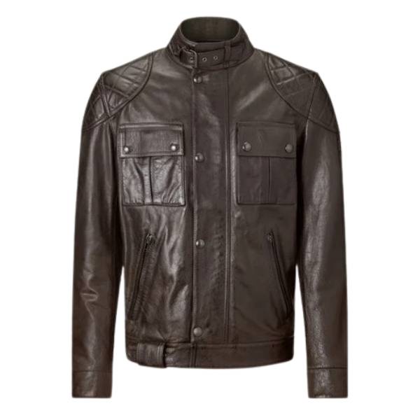 Cazadora moto Belstaff Brooklands Leather Black Brown Cazadora moto Belstaff Brooklands Leather Black Brown