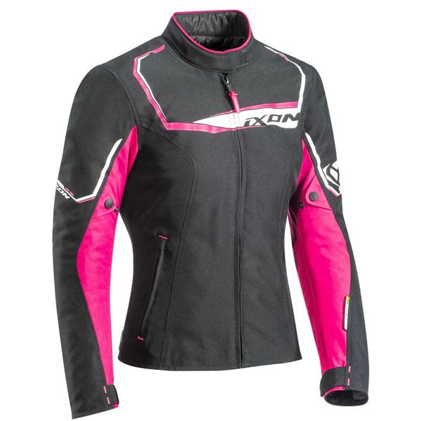 Cazadora moto Ixon Challenge Lady Black Fushia