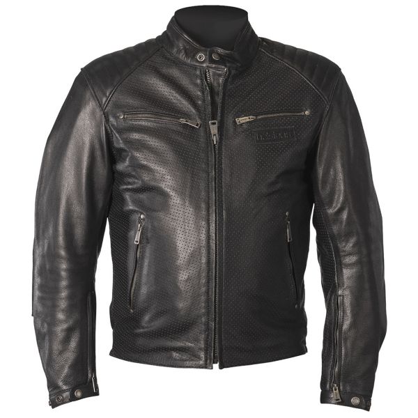 Cazadora moto Helstons Classico Leather Perforated Black