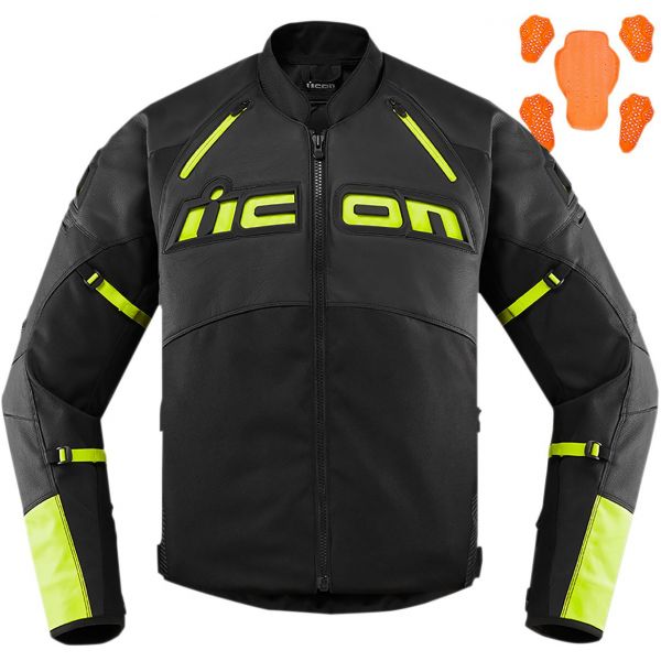 Cazadora moto ICON Contra2 Hi-Viz