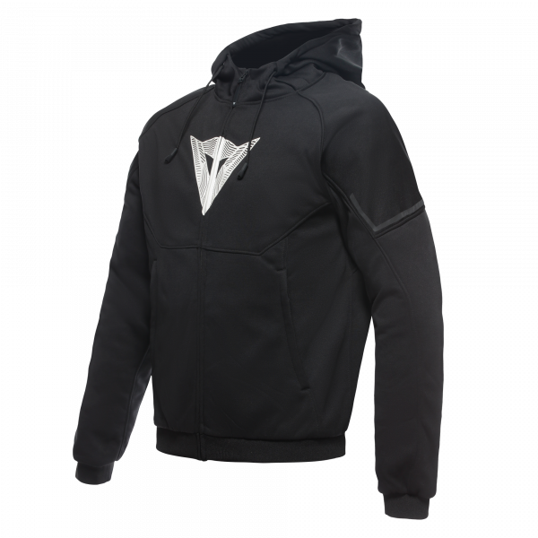 Cazadora moto Dainese Daemon-X Safety Hoodie Black Black White Cazadora moto Dainese Daemon-X Safety Hoodie Black Black White
