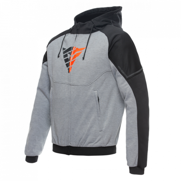 Cazadora moto Dainese Daemon-X Safety Hoodie Melange Grey Black Red Fluo Cazadora moto Dainese Daemon-X Safety Hoodie Melange Grey Black Red Fluo