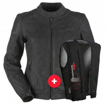 Cazadora moto Furygan Debbie Negro + Fury Air Bag System