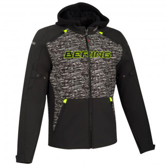 Cazadora moto Bering Drift Black Grey Reflect Night
