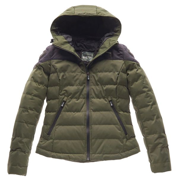 Cazadora moto Blauer Easy Winter 2.0 Woman Kaki Blue