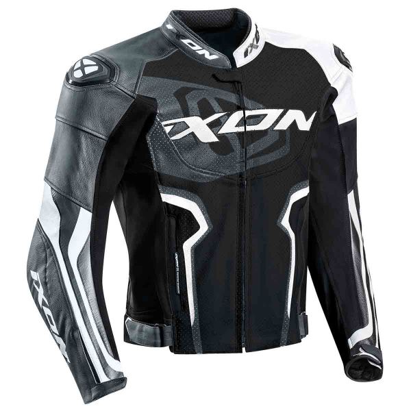 Cazadora moto Ixon Falcon Jacket Negro Blanco Gris