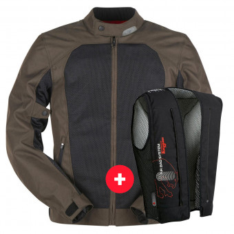 Cazadora moto Furygan Genesis Mistral Evo 2 Brown Black + Fury Air Bag System