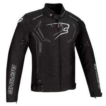 Cazadora moto Bering Guardian Negro Blanco Gris Plata