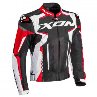 Cazadora moto Ixon Gyre Negro Blanco Rojo