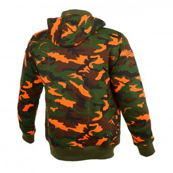 Booster Hoodie Core Camuflaje Caqui Naranja