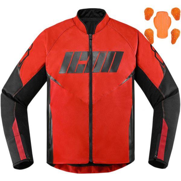 Cazadora moto ICON Hooligan Jacket Red
