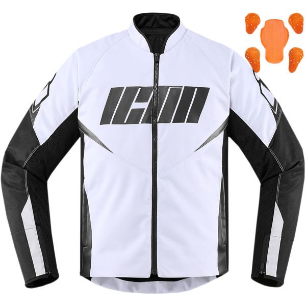 Cazadora moto ICON Hooligan Jacket White