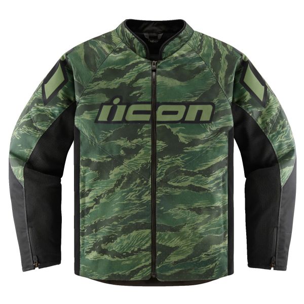 Cazadora moto ICON Hooligan Tiger Blood Jacket Green